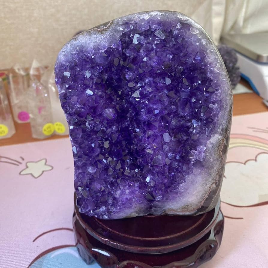 極上】ウルグアイ産アメジストクラスター原石（幸運水晶） -天然水晶